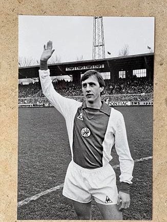Originele zwart / wit foto 20x30cm Johan Cruijff 06-12-1981, Verzenden, Nieuw, Ajax, Poster, Plaatje of Sticker