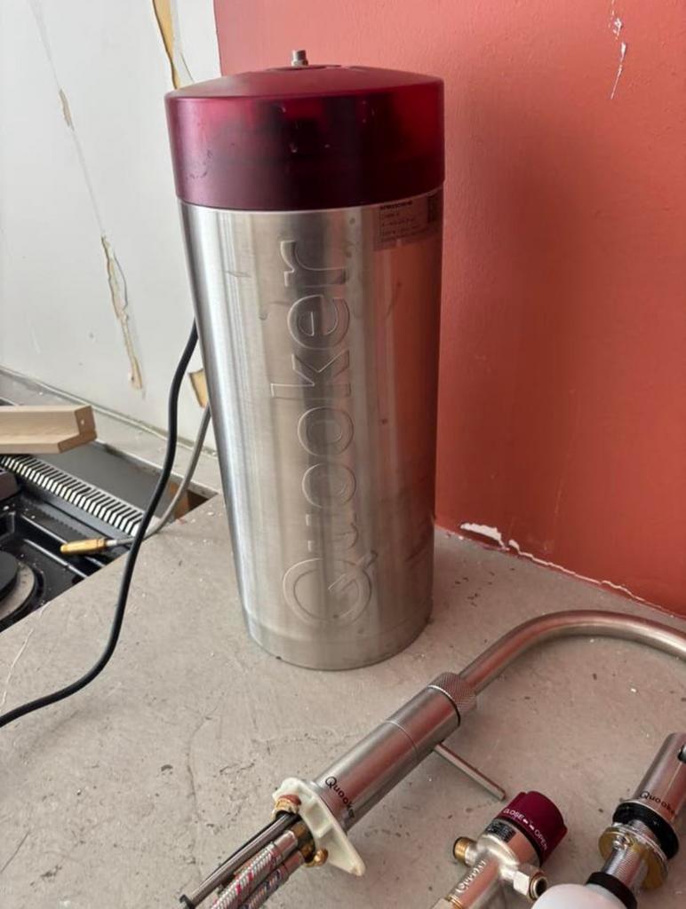 Quooker Combi+ 3in1 kokendwaterkraan met boiler en zeeppomp, Overige typen, Zilver, Ophalen of Verzenden, Zo goed als nieuw
