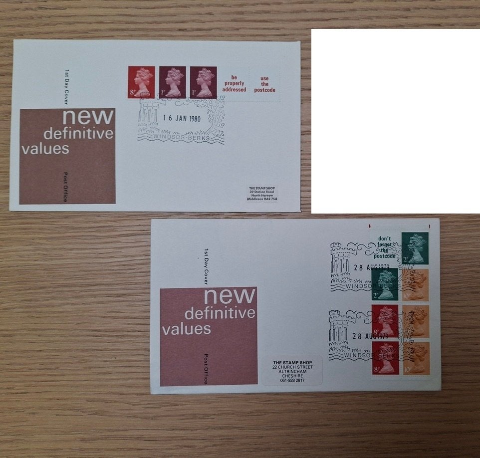 postzegel engeland fdc met combinatie uit boekje of rol, Postzegels en Munten, Postzegels | Europa | UK, Verzenden