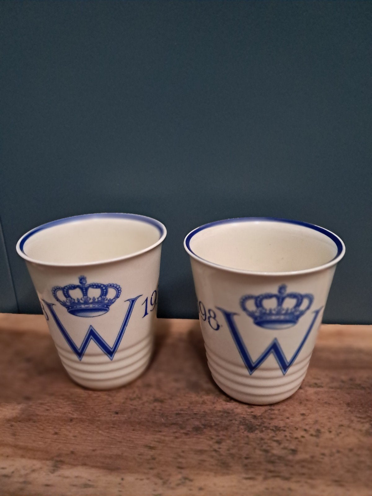 Wilhelmina herdenkings bekers., Verzamelen, Koninklijk Huis en Royalty, Ophalen of Verzenden, Zo goed als nieuw, Servies