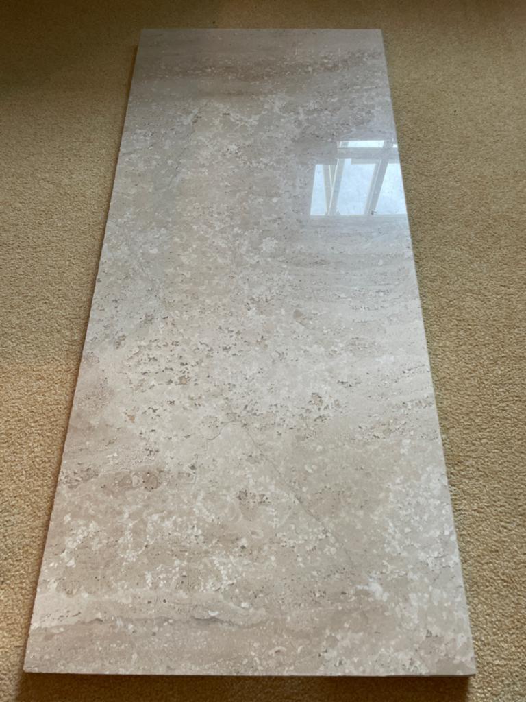 91x40 x2,2cm travertin, 60 cm of meer, Keramiek, Nieuw, Ophalen of Verzenden