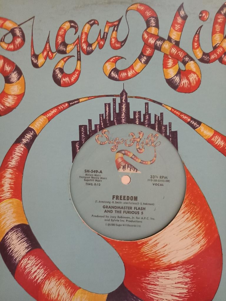 12'' Grandmaster Flash - Freedom, Cd's en Dvd's, Vinyl | Hiphop en Rap, Ophalen of Verzenden, Voor 1985, Gebruikt, 12 inch