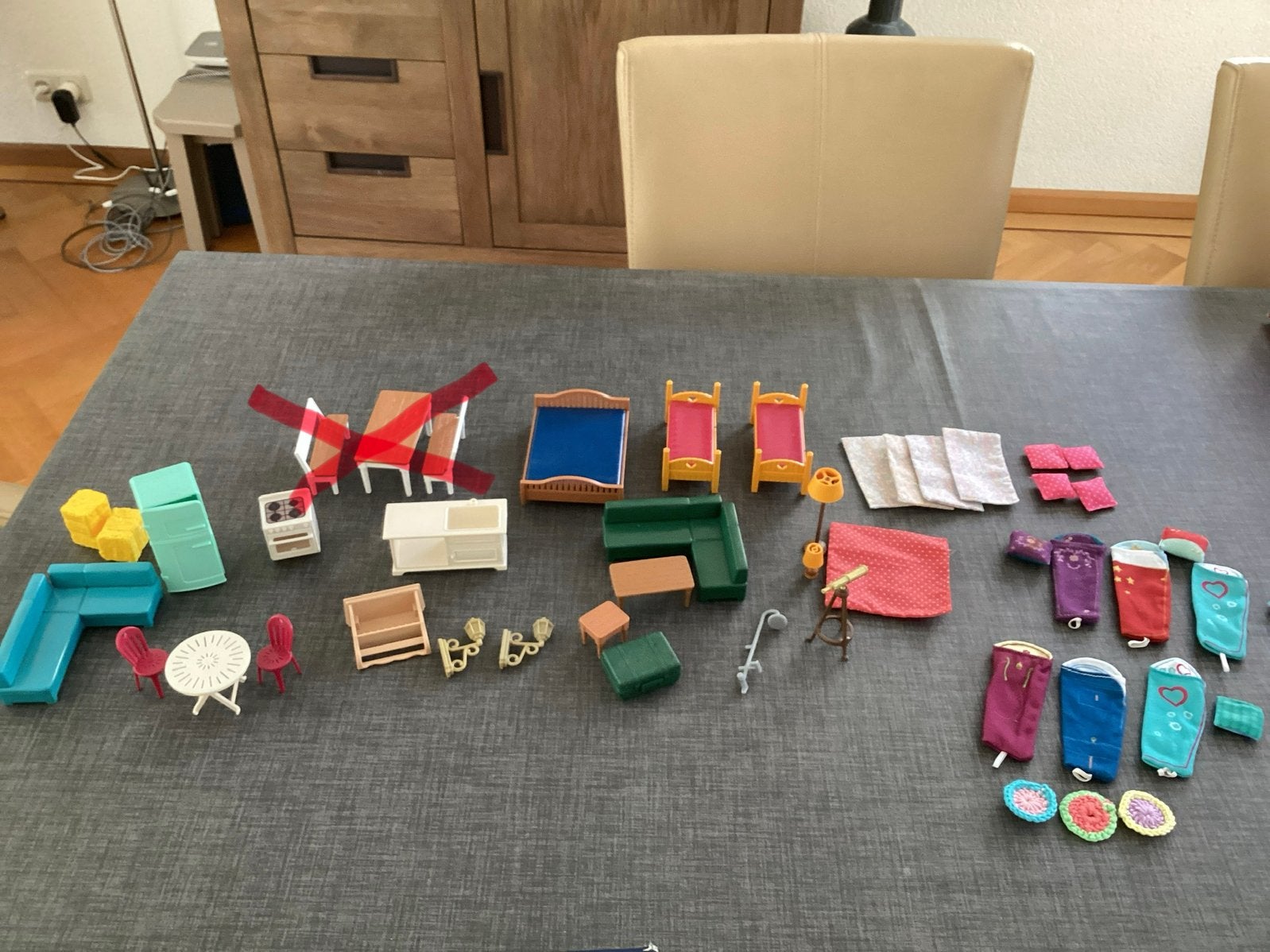 Schleich losse onderdelen inrichting landhuis, Ophalen, Poppenhuis