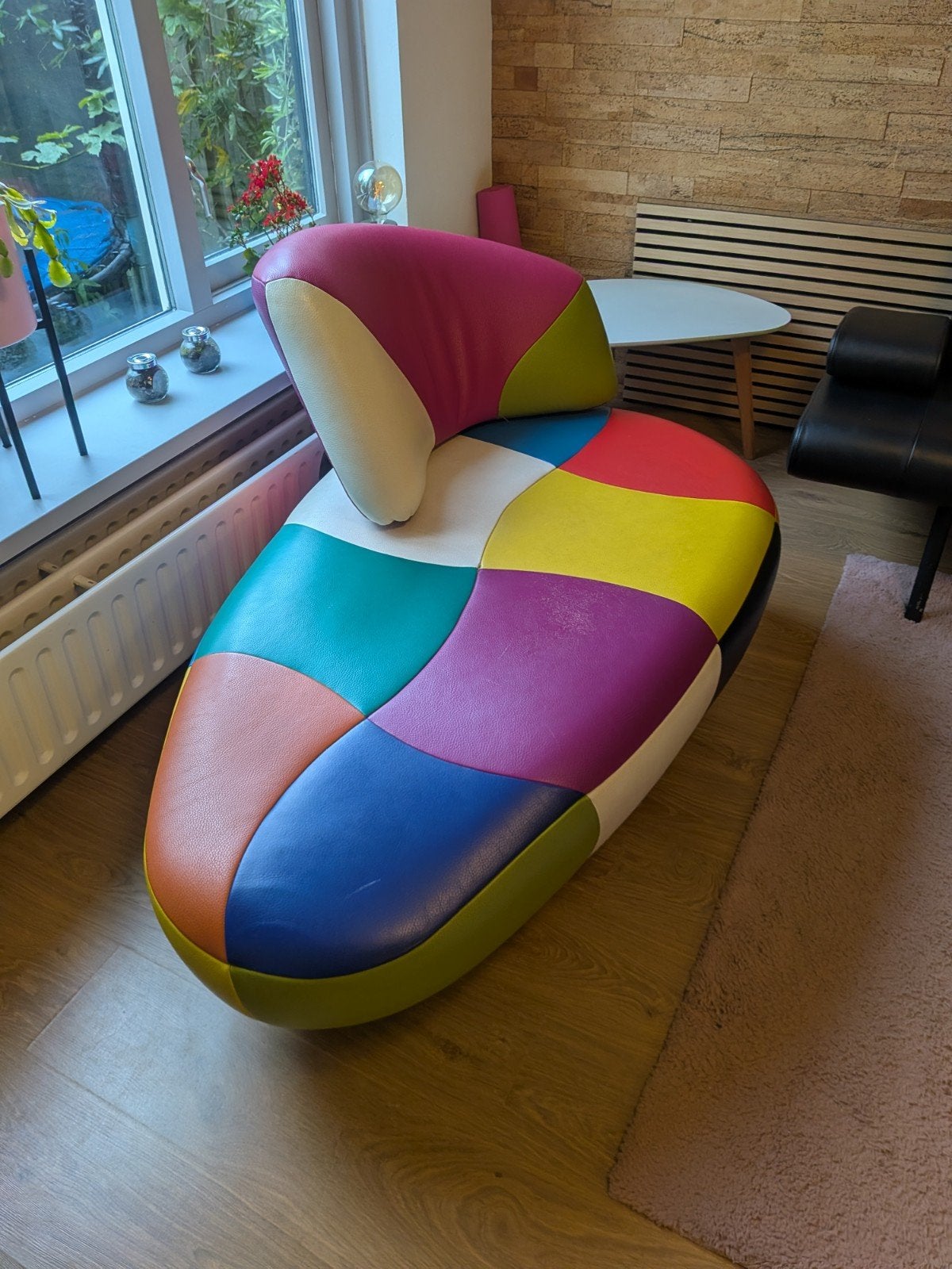 Leolux Kikko Marsman Special Edition - Kleurrijke Fauteuil, Ophalen, Gebruikt, Overige kleuren, Leer