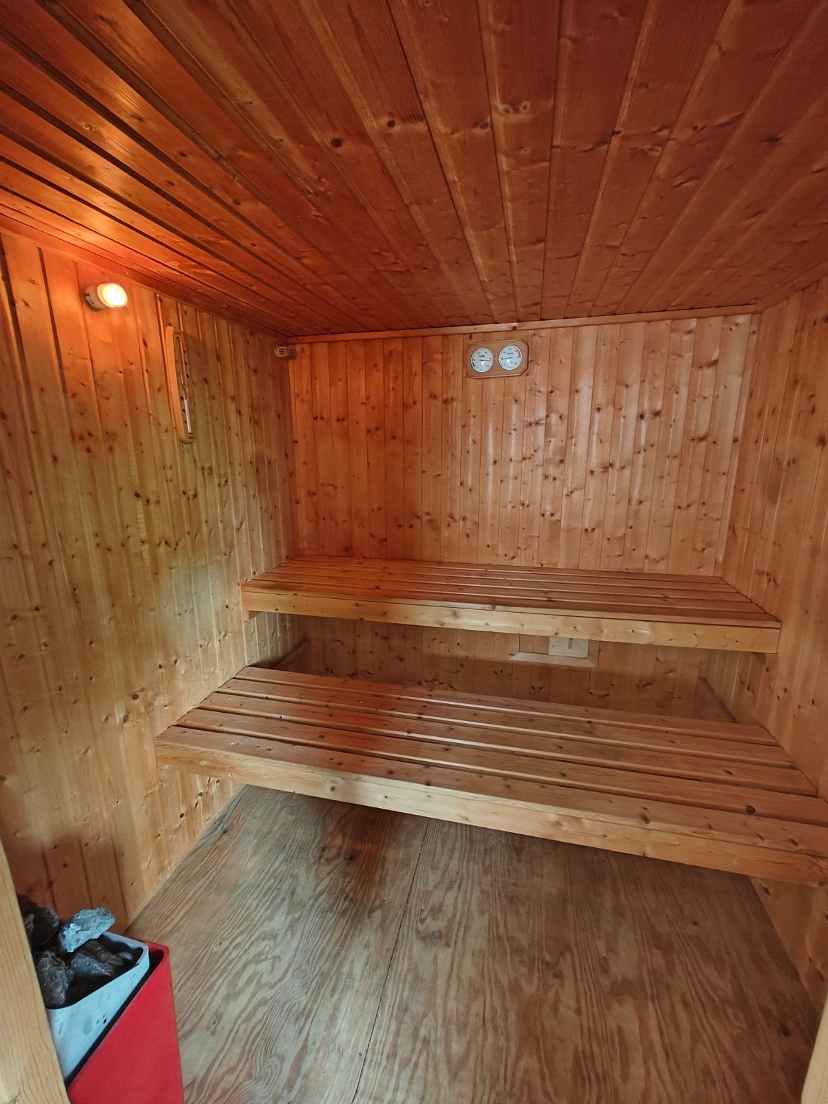 Complete Finse sauna 190 x 195 cm – Saunatec 6 kW – werkend, Ophalen, Zo goed als nieuw, Fins of Traditioneel, Complete sauna