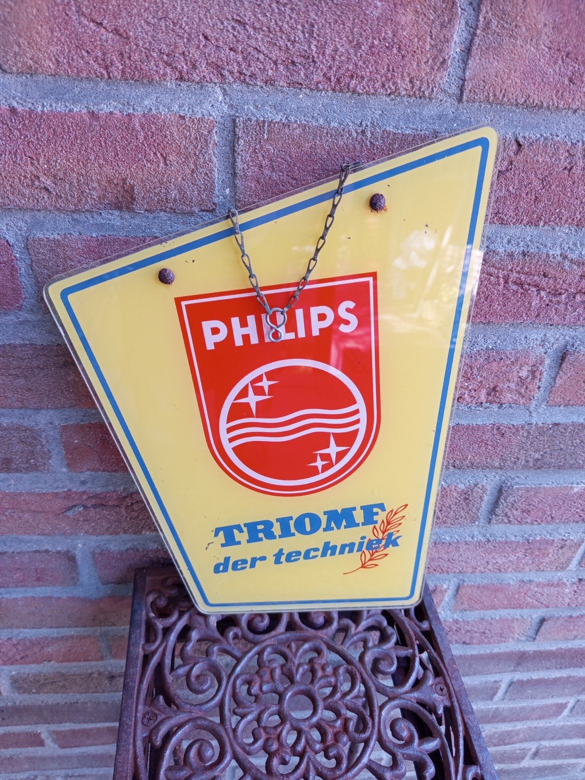 Philips reclamebord, Ophalen of Verzenden, Gebruikt, Reclamebord