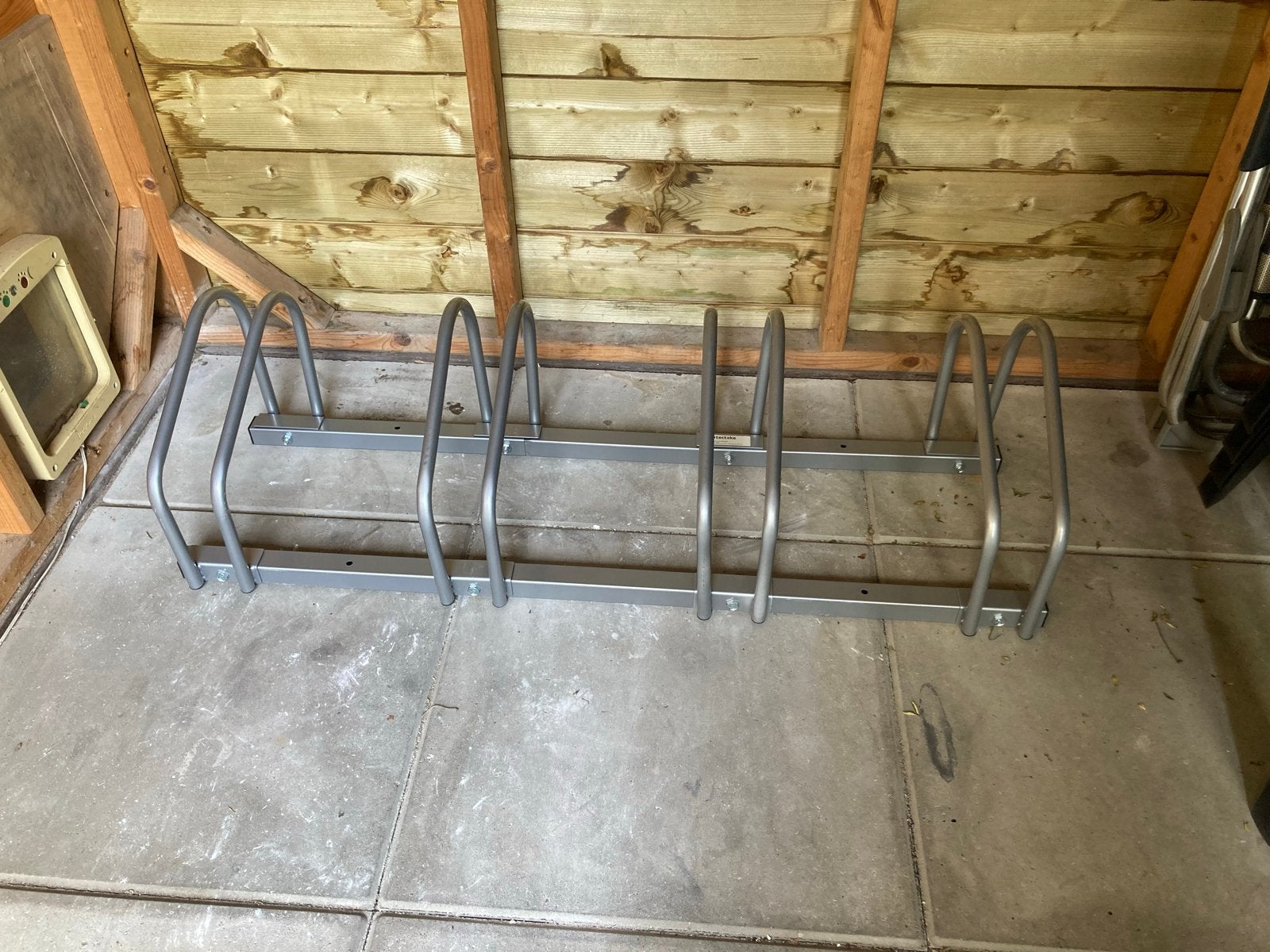 Tectake Fietsenrek voor 4 fietsen - Binnen & Buiten, Fietsen en Brommers, Ophalen, Zo goed als nieuw
