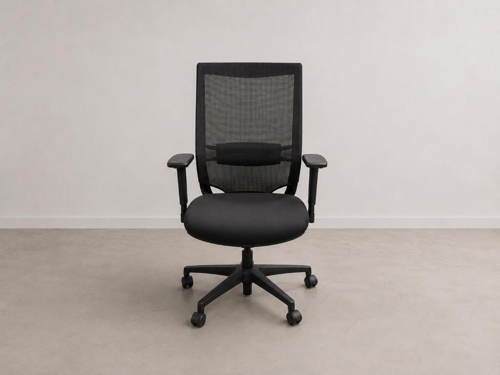 Outlet: Klöber bureaustoel met mesh rugleuning, Ophalen, Gebruikt, Zwart, Bureaustoel