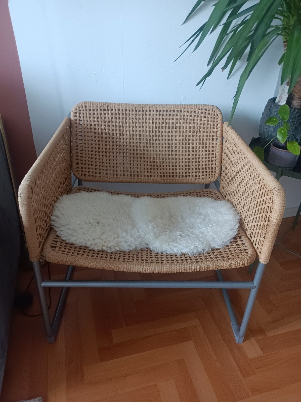 Mooie rotan stoel - IKEA samenwerking limited collection, Ophalen, Bruin, Modern, Scandinavisch, Bohemian, Riet of Rotan