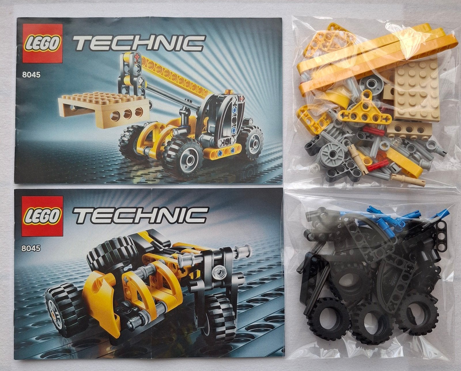 LEGO Technic 8045 Telescooplader en Zijspanmotor, Ophalen of Verzenden, Zo goed als nieuw