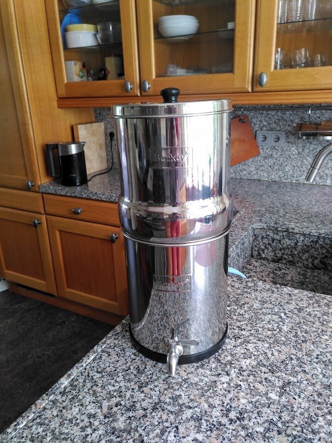 Big Berkey waterfilter met nieuwe filters, Ophalen, Gebruikt