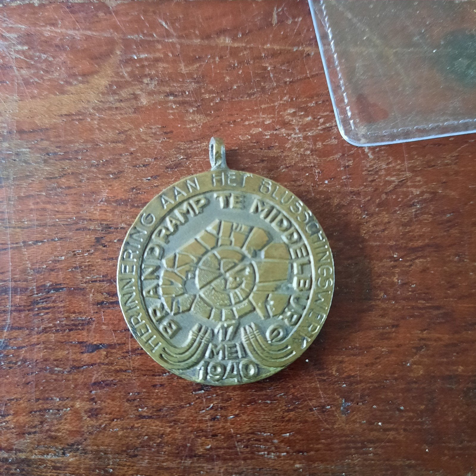 penning bluswerk 1940 Middelburg brons, Ophalen of Verzenden, Brons