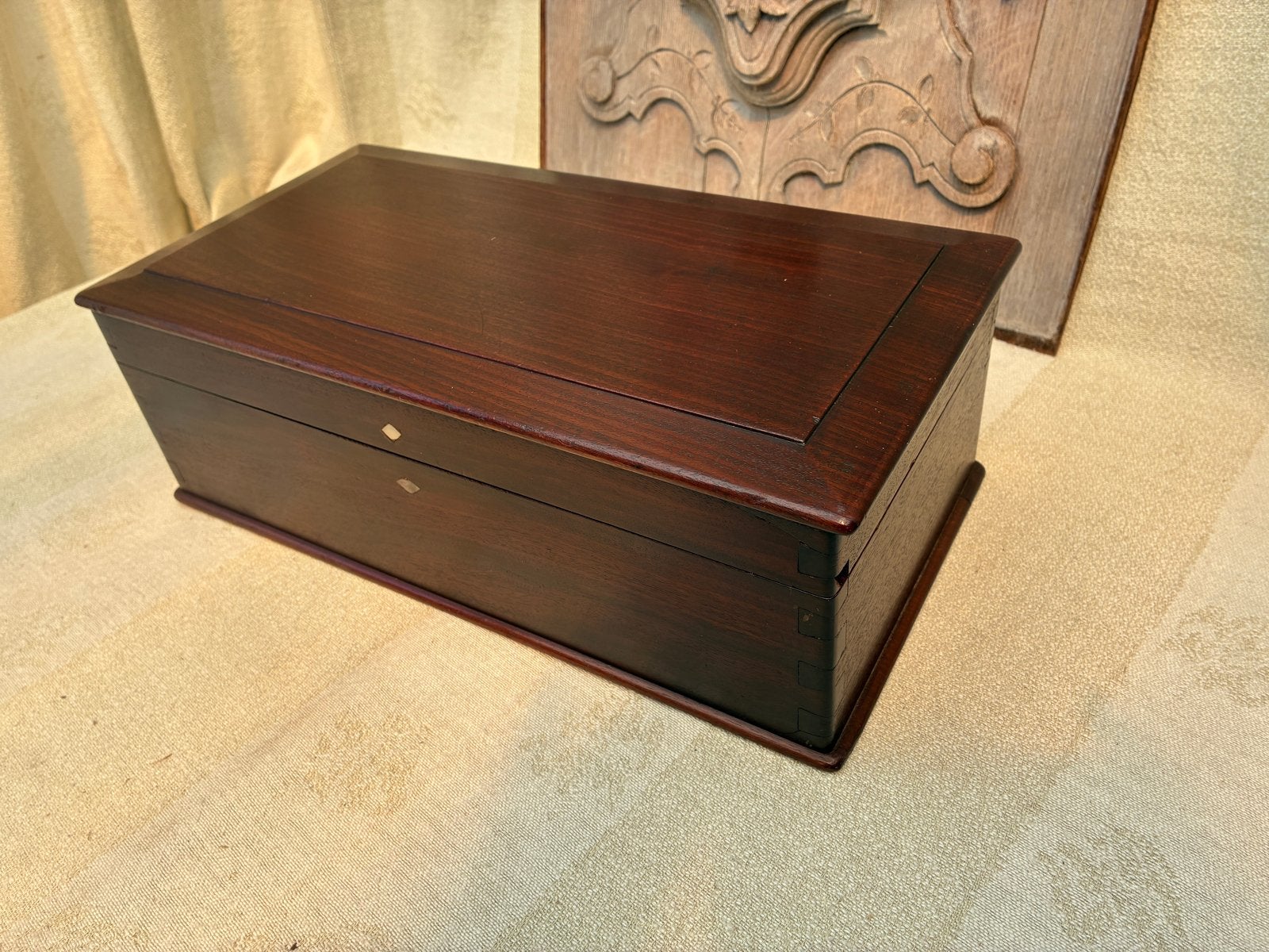Antieke Art Deco Houten Kist - 1927, Antiek en Kunst, Ophalen of Verzenden