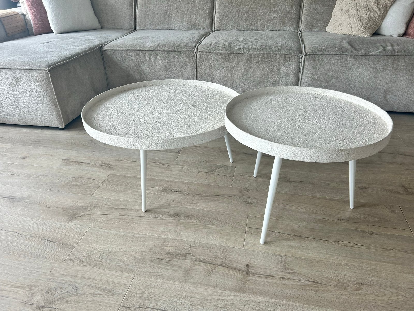 Set van 2 ronde salontafels, Woood, Bounds, Ophalen, 50 – 75, Rond, 50 tot 100 cm