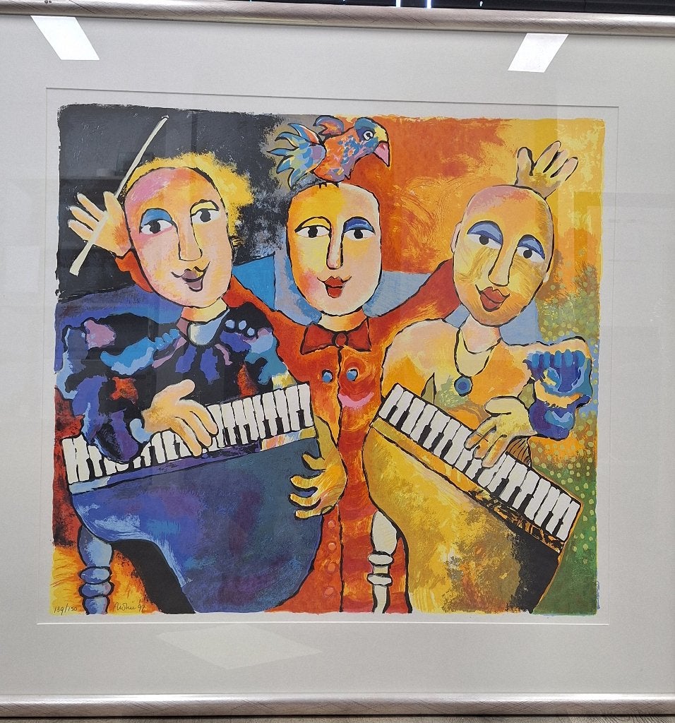Schilderij Three Women Musicians, Overige stijlen, Portret of Personen, Overige technieken, Ophalen