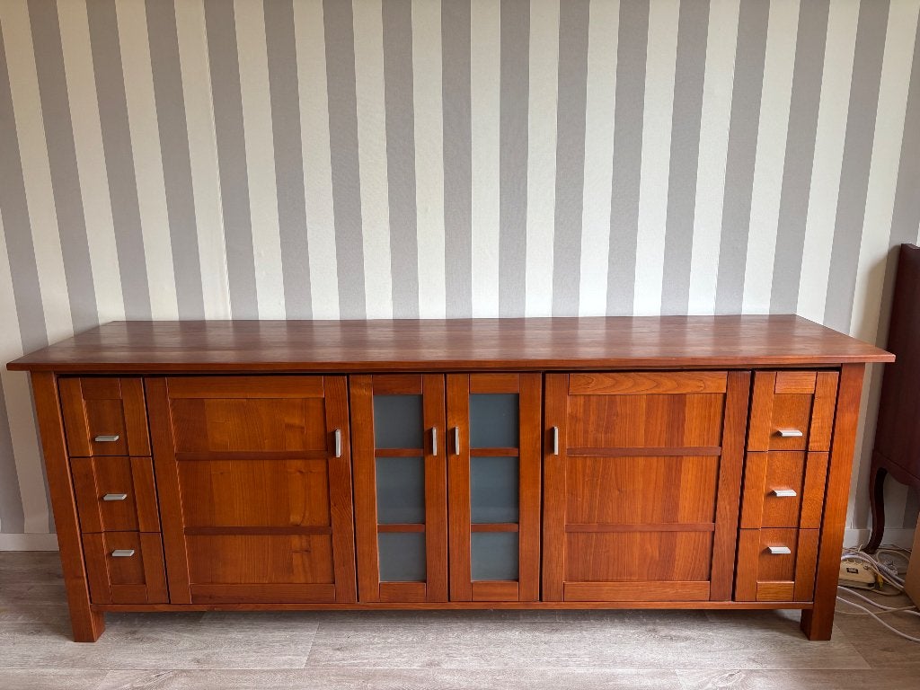 Dressoir kersenhout 220cm, Ophalen, Gebruikt, 200 cm of meer, Kersenhout
