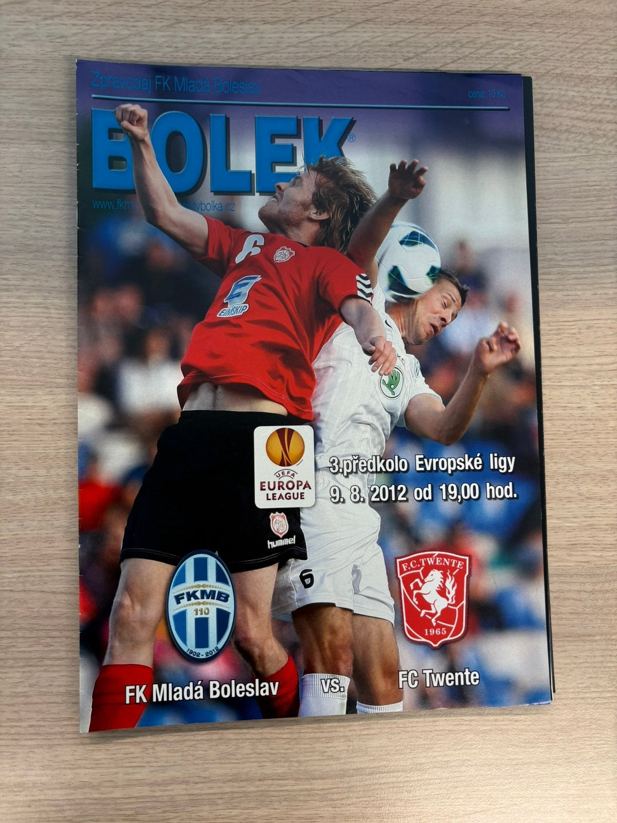 Programmaboekje Mlada Boleslav - FC Twente, Ophalen of Verzenden, Zo goed als nieuw, F.C. Twente, Boek of Tijdschrift