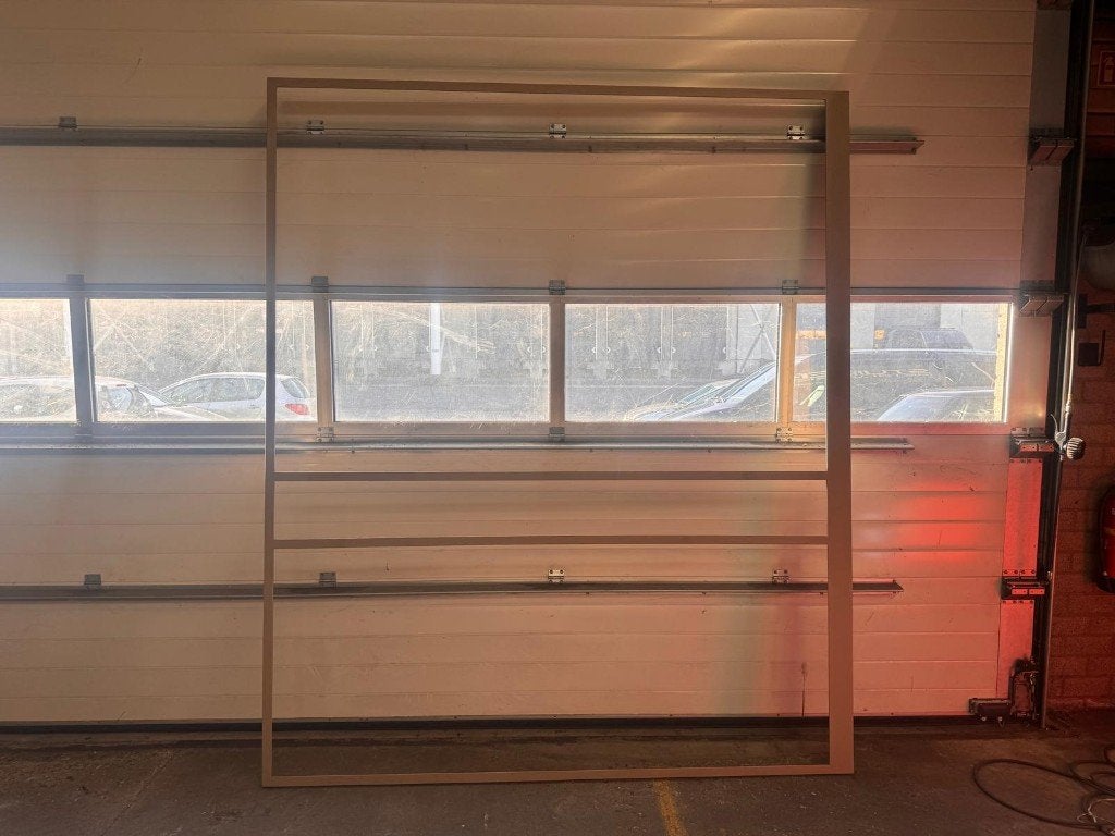 Stalen binnenpui / Roomdivider met veiligheidsglas, Ophalen of Verzenden, Zo goed als nieuw, 150 tot 225 cm, Metaal