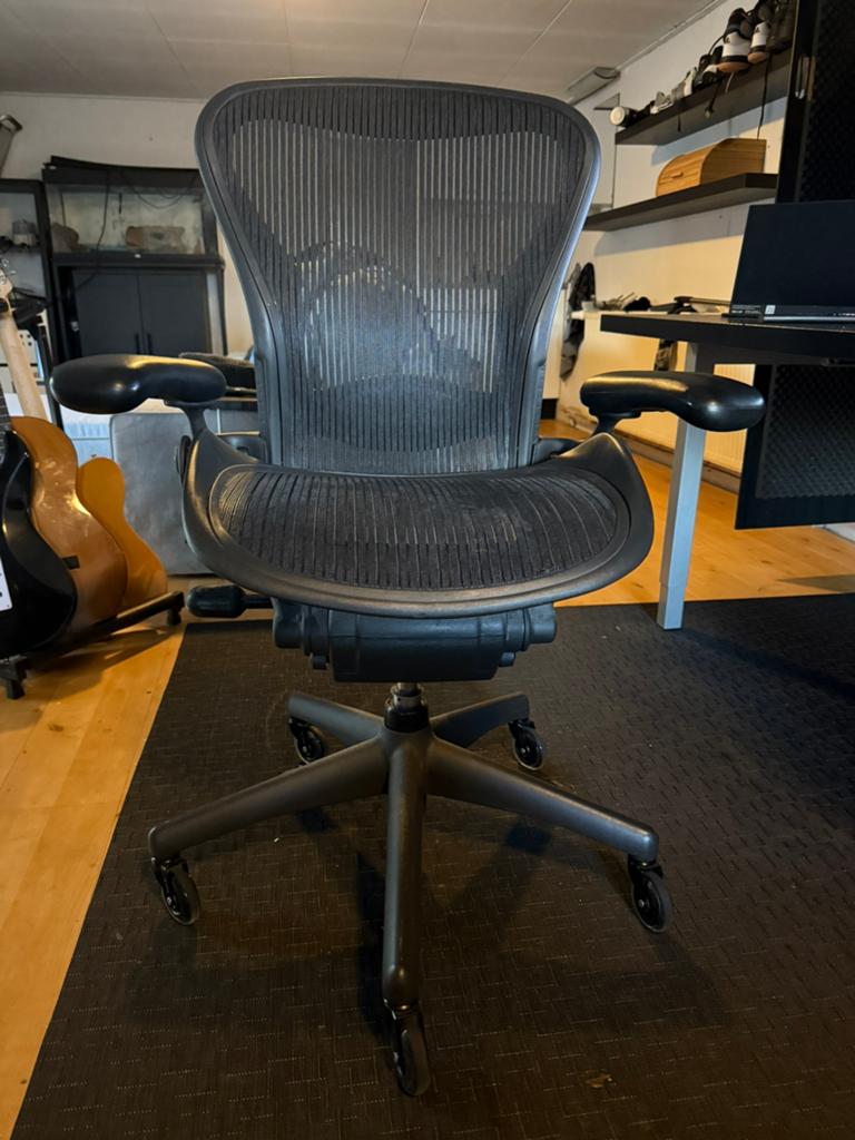 Herman Miller Aeron | Inclusief Garantie, Ophalen, Gaming bureaustoel, Gebruikt, Zwart