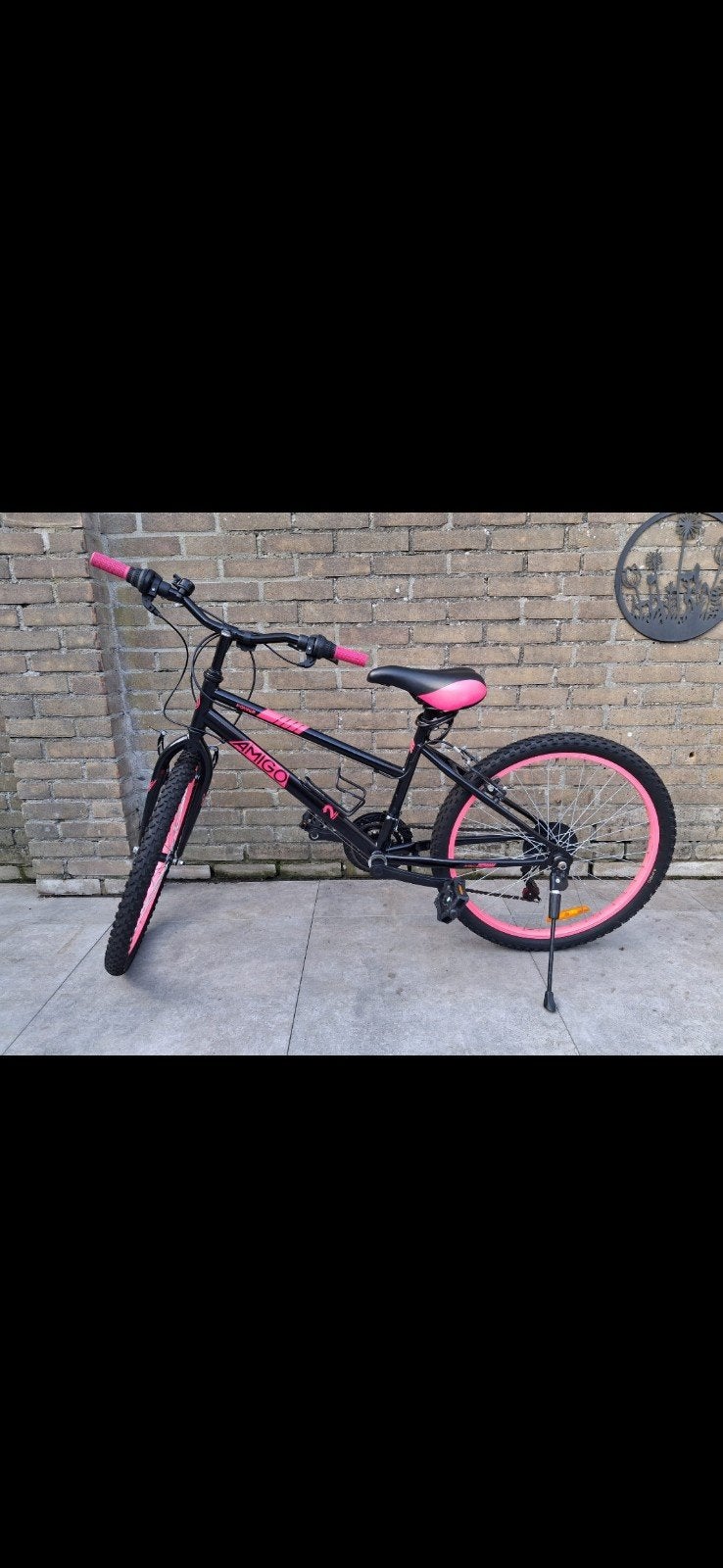 Amigo Power kinderfiets 20 inch zwart/roze, Fietsen en Brommers, Ophalen, Terugtraprem, Amigo, 16 tot 20 inch
