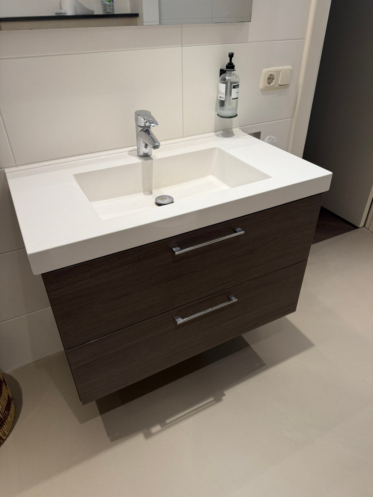 Badkamermeubelset incl. Grohe kraan, badkraan, douche, spieg, Ophalen, 50 tot 100 cm, Zo goed als nieuw, Minder dan 100 cm