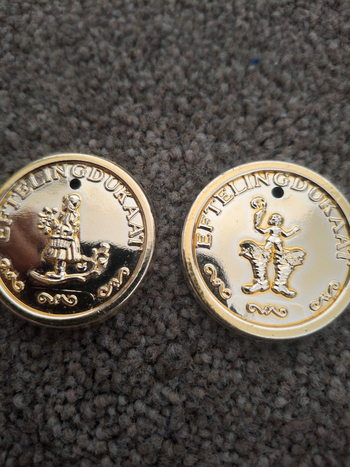 Efteling Dukaten - Set van 2 (Roodkapje en Holle Bolle Gijs), Verzamelen, Efteling, Ophalen of Verzenden, Zo goed als nieuw, Overige typen