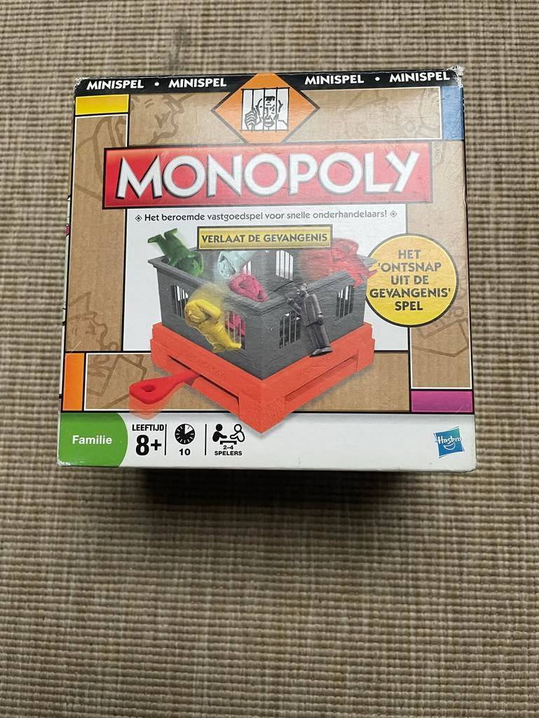 Monopoly: Verlaat de Gevangenis - Hasbro, Drie of vier spelers, Ophalen of Verzenden, Zo goed als nieuw