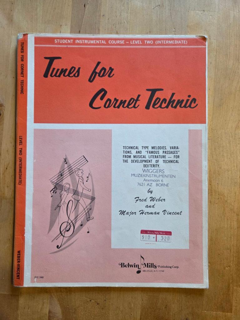 Tunes for Cornet Technic - Fred Weber & Herman Vincent, Muziek en Instrumenten, Bladmuziek, Gebruikt, Klassiek, Les of Cursus