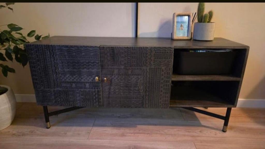 Donkerbruin TV meubel 130x40x60 cm - Breda, Ophalen, Gebruikt, 100 tot 150 cm, Minder dan 100 cm