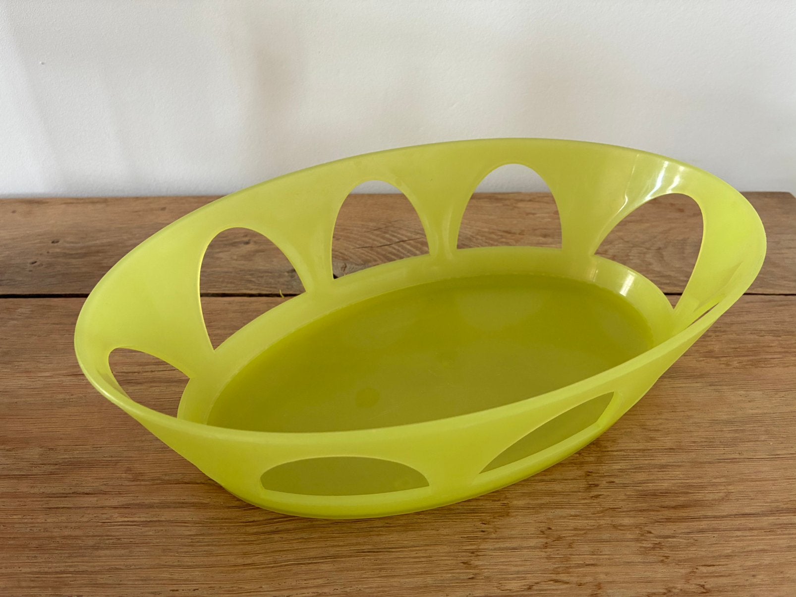 Vintage Bodum broodmandje limoengeel, Ophalen of Verzenden, Zo goed als nieuw, Rechthoekig, Kunststof