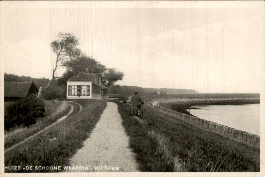 Ritthem - Huize De Schoone Waardin - Dijk, Verzamelen, Ophalen of Verzenden, 1920 tot 1940, Gelopen, Zeeland
