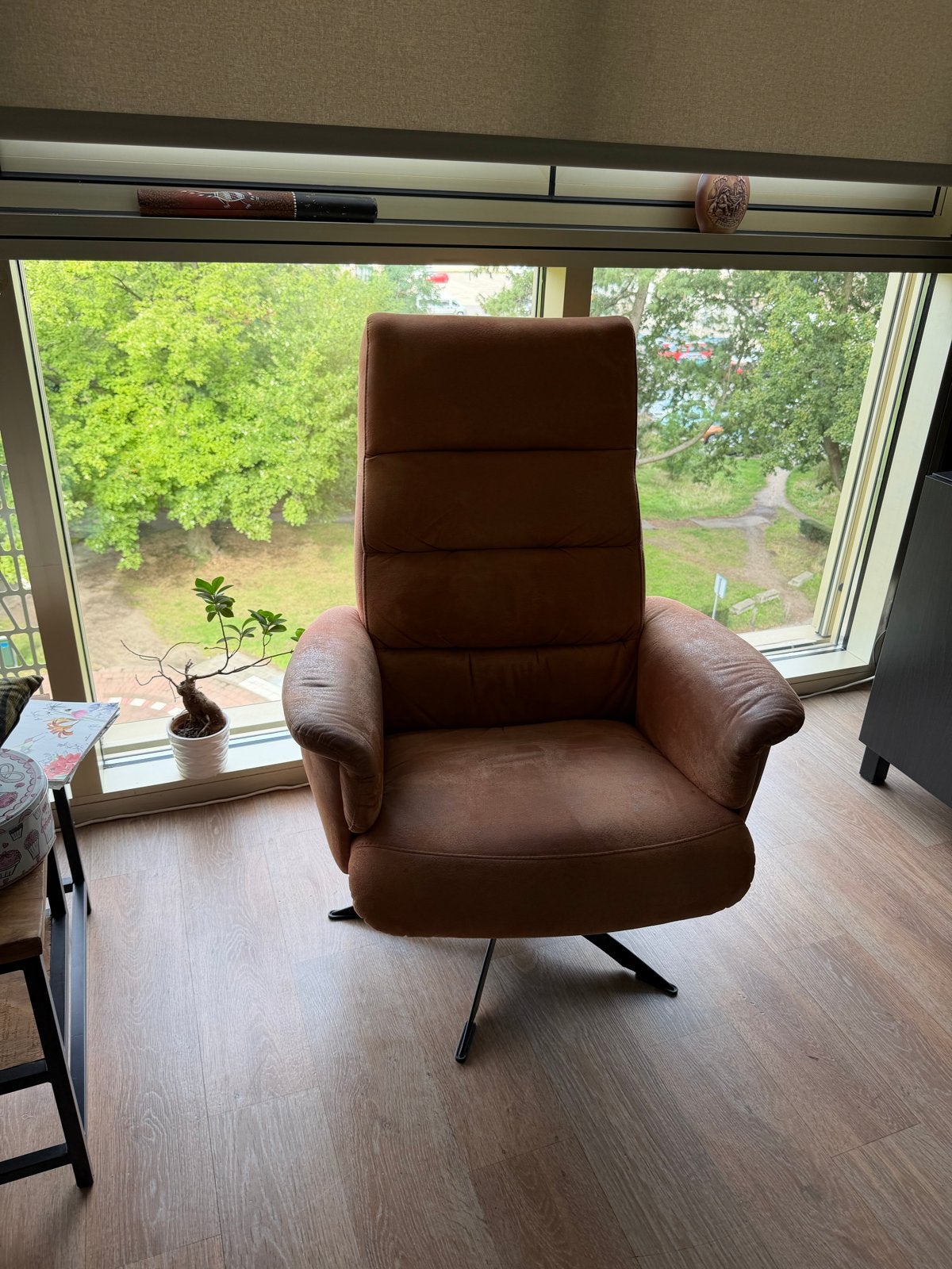 Comfortabele fauteuil - Gebruikt, maar in goede staat, Huis en Inrichting, Fauteuils, Ophalen, Gebruikt, Stof