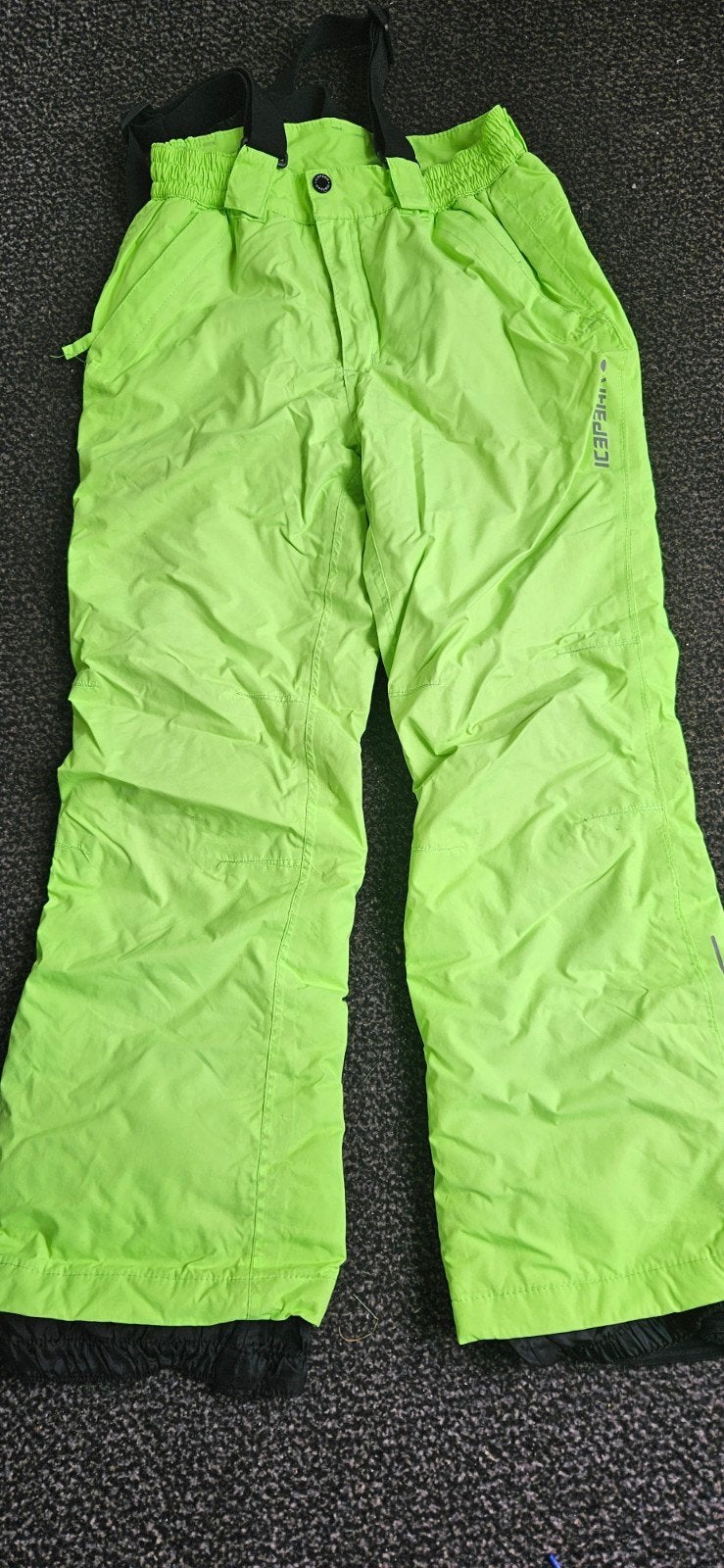 Icepeak skibroek maat 140 neon groen, Gebruikt, Jongen of Meisje, Icepeak, Ophalen