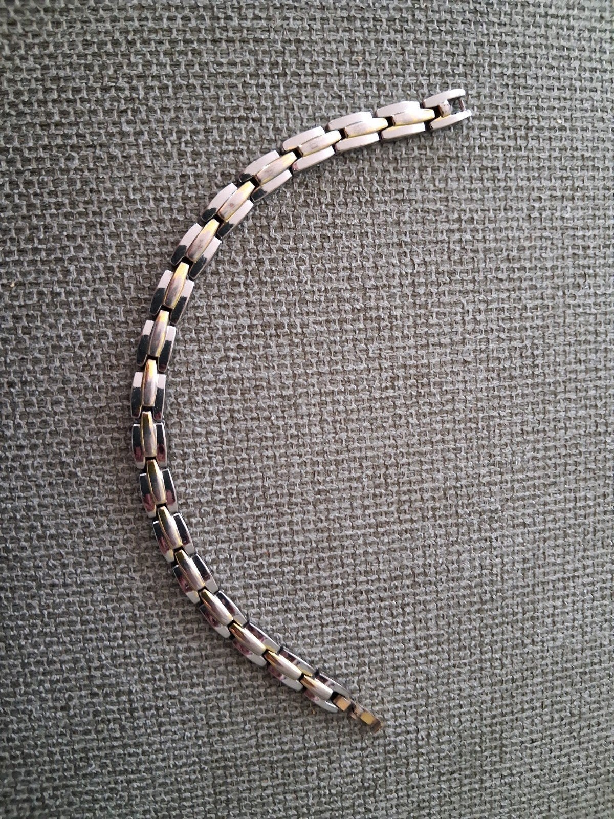 Stijlvolle armband met zilveren schakels, Ophalen of Verzenden, Gebruikt, Zilver, Zilver