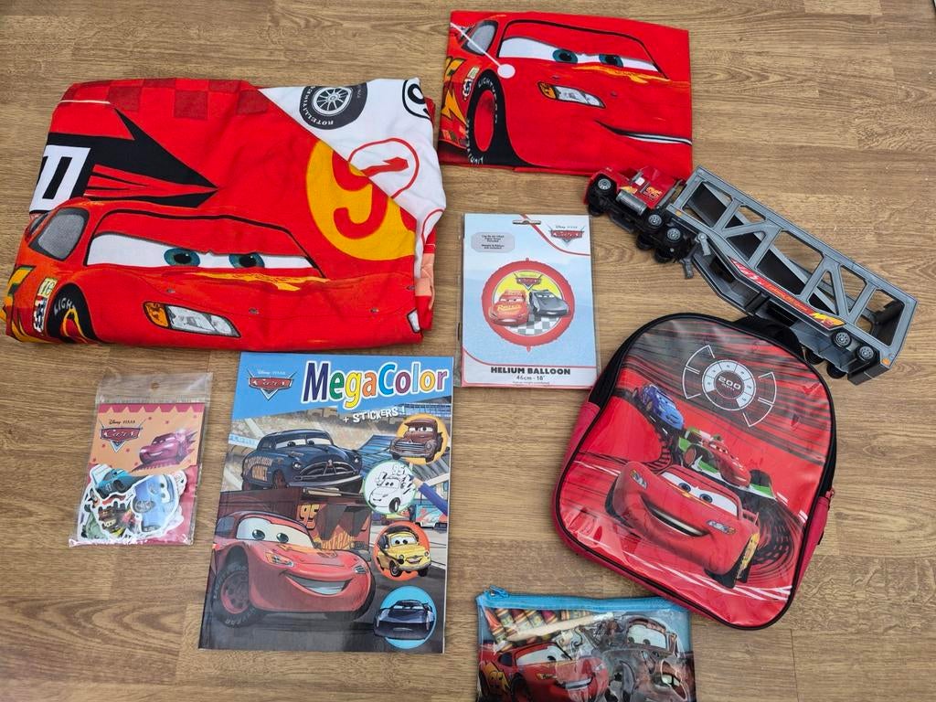 Cars Disney set lot dekbed rugtas Mac kleurboek, Diversen, Schoolbenodigdheden, Ophalen of Verzenden