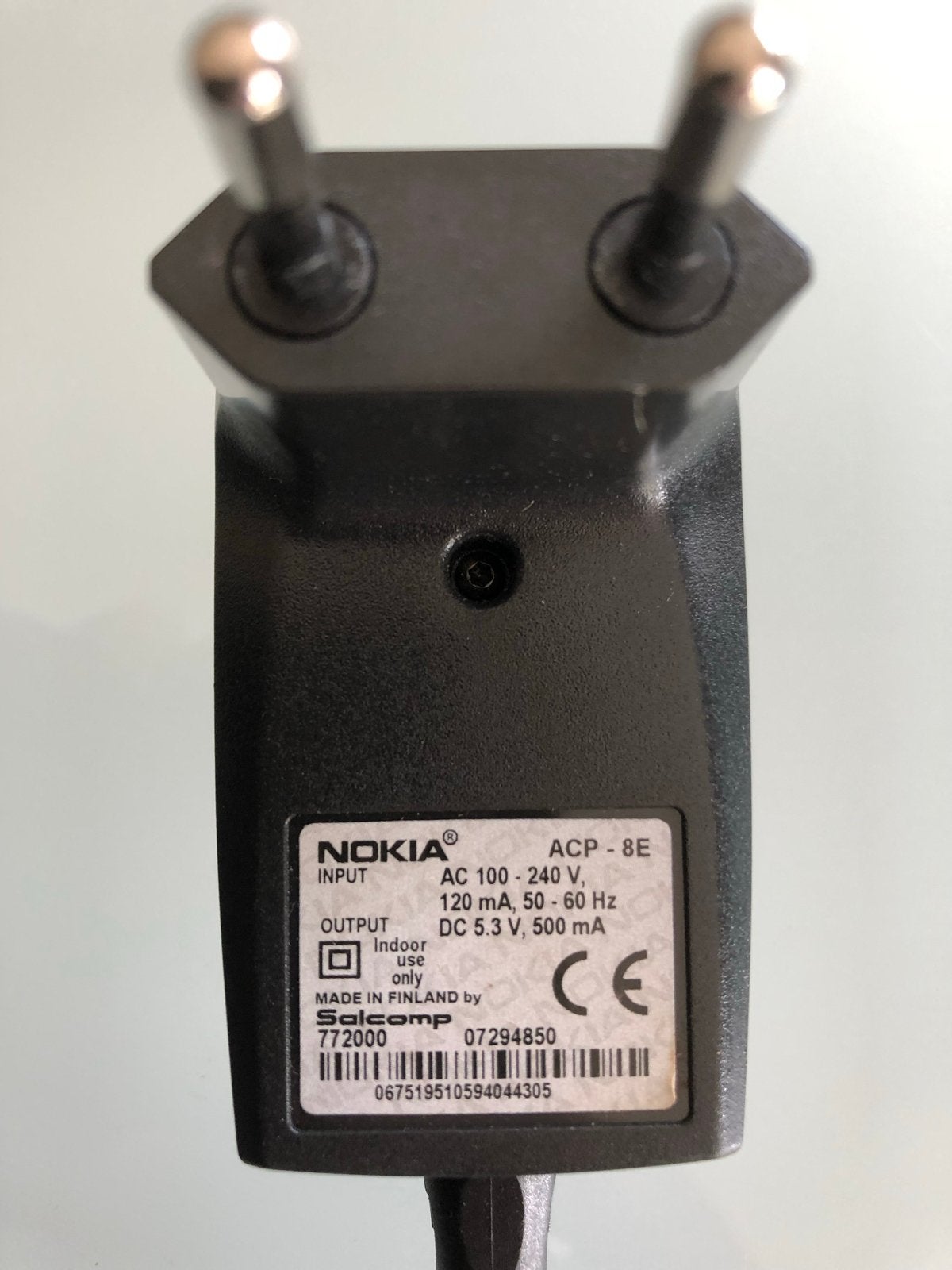 Nokia ACP-8E Oplader - Origineel en Functioneel, Ophalen of Verzenden, Gebruikt, Nokia, Adapter