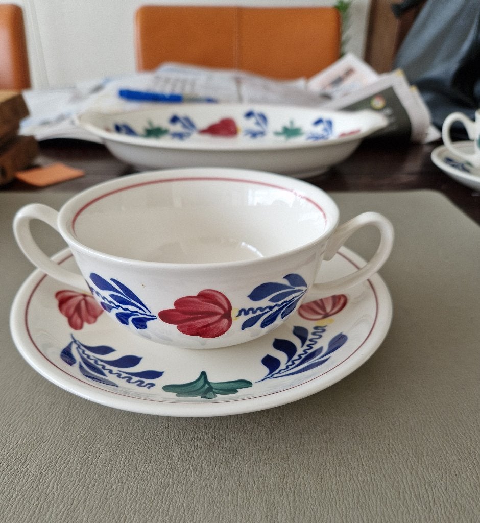soepkom, Huis en Inrichting, Keuken | Servies, Ophalen, Overige merken, Landelijk/Boerenbont, Zo goed als nieuw