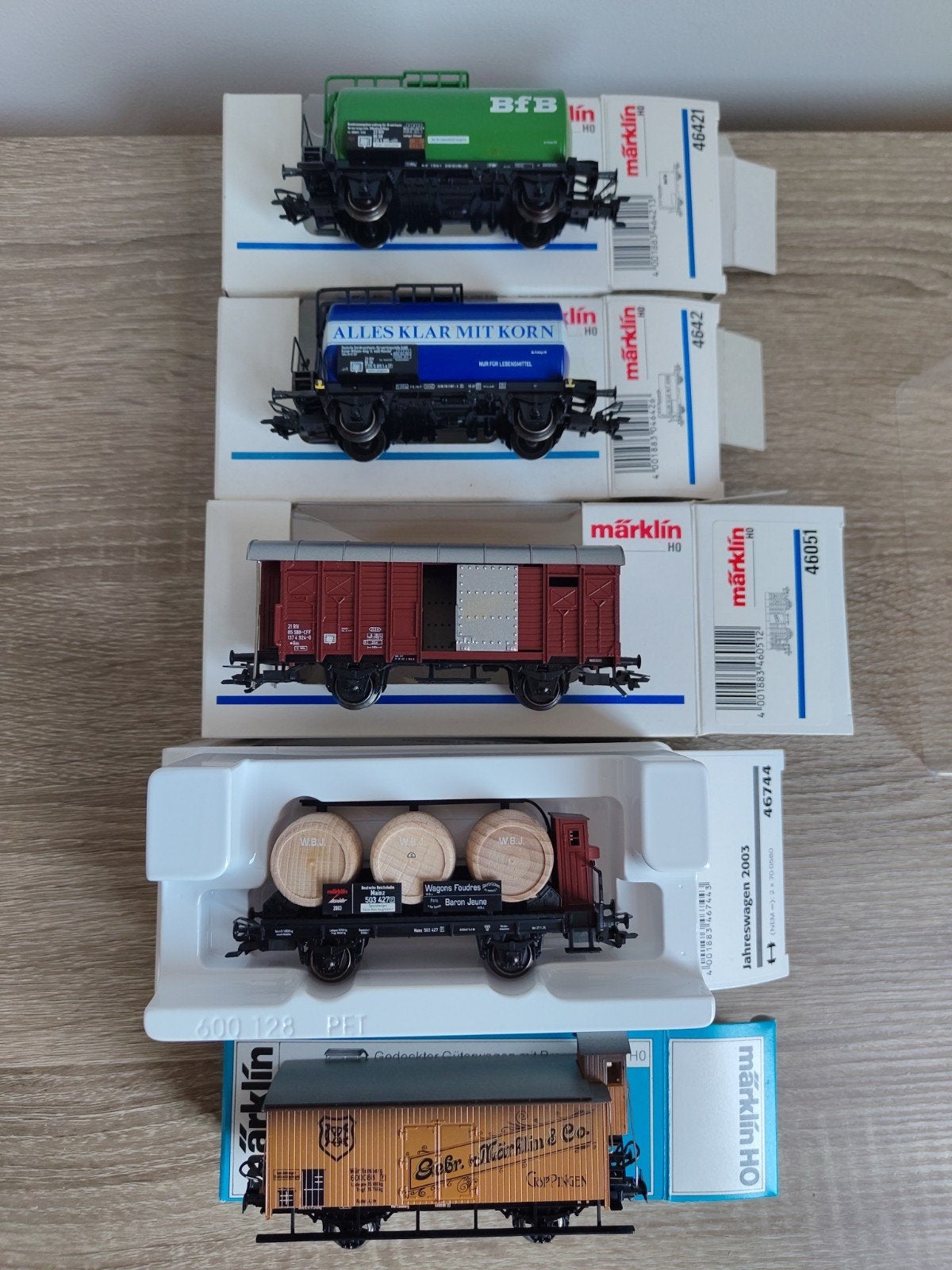 Märklin 46051 4642 46421 46744 4680 goederenwagens, Wisselstroom, Wagon, Ophalen of Verzenden, Zo goed als nieuw