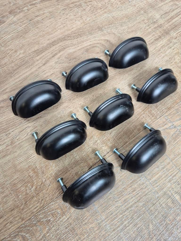 IKEA Komgrepen Keukenkastjes - Zwart (8 stuks), IKEA, Ophalen of Verzenden, Zwart, Metaal