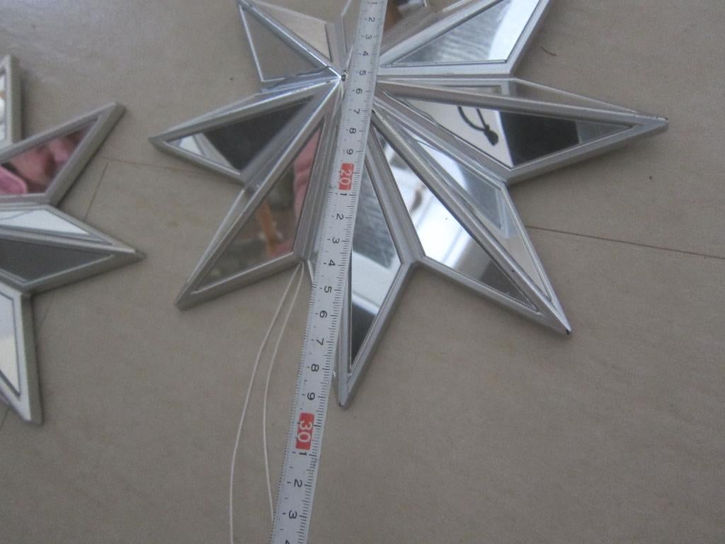 wanddecoratie sterren met spiegels glas metaal 30 cm SHEIN, Huis en Inrichting, Minder dan 50 cm, Ophalen of Verzenden, Zo goed als nieuw