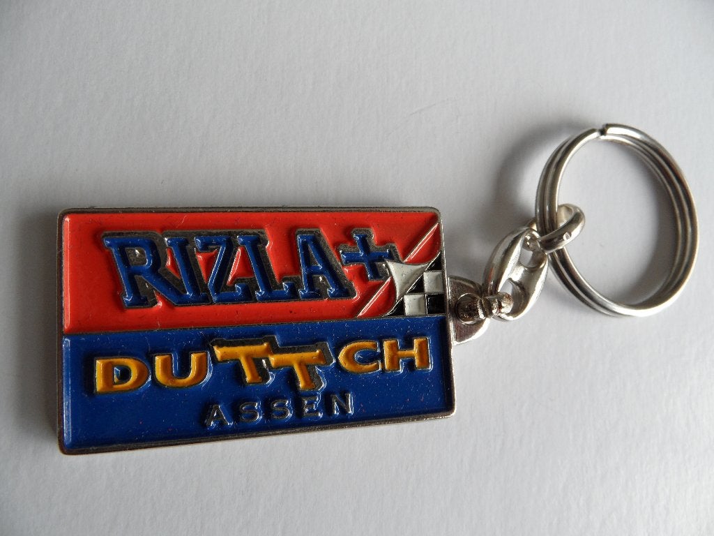 Dutch TT Assen Rizla + motorwegrace sleutelhanger, Verzenden, Zo goed als nieuw, Gebruiksvoorwerp