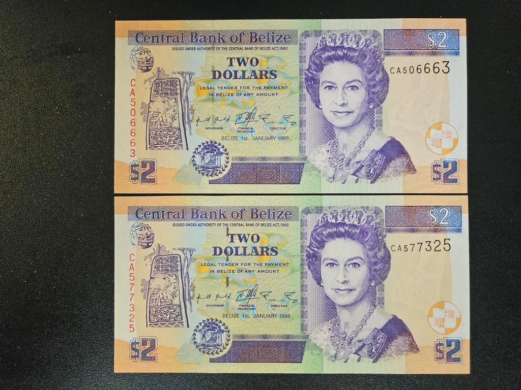 Belize pick 60a 1999 UNC, Postzegels en Munten, Bankbiljetten | Amerika, Ophalen of Verzenden, Midden-Amerika, Los biljet