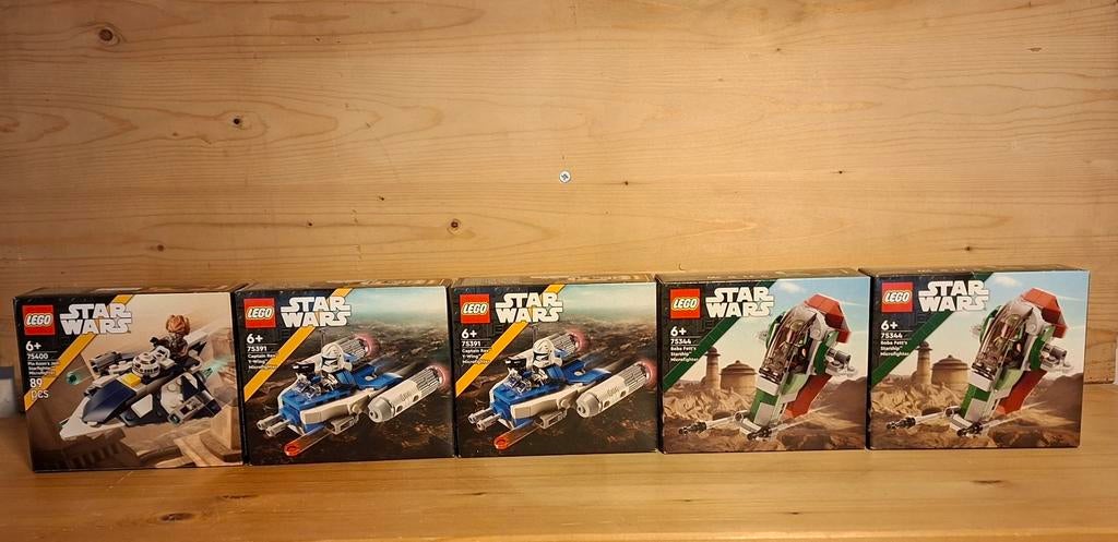 5 nieuwe LEGO Star Wars Mini Fighters sets, Lego, Nieuw, Ophalen of Verzenden, Complete set