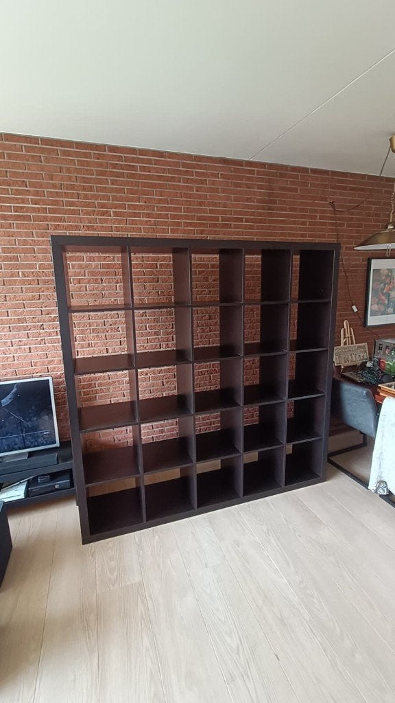 Kallax kast 5x5 zwart, Ophalen, Gebruikt, 150 tot 200 cm, 150 tot 200 cm