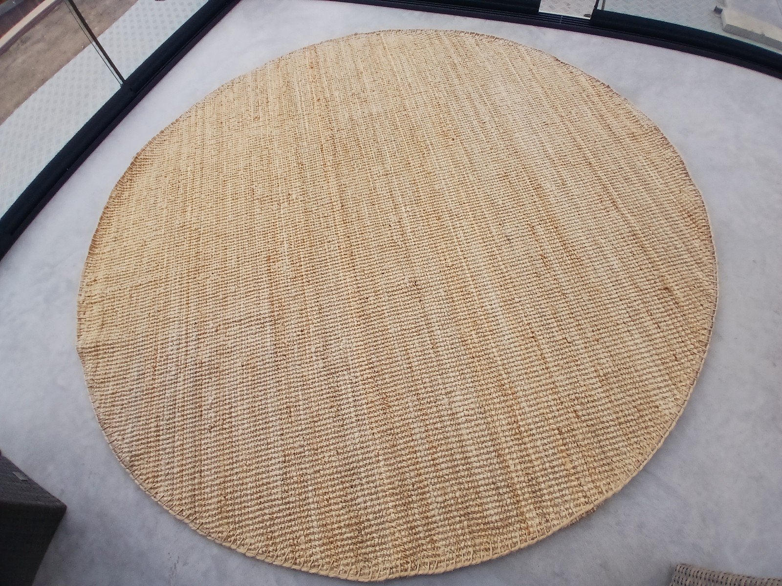 Heel net jute kleed van Ikea 2.30 rond  warme tint, Ophalen, Rond, 200 cm of meer, Zo goed als nieuw