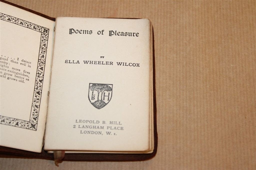 Poems of Pleasure — Wilcox, Miniatuur Poëzie Antiek ca. 1910, Ophalen of Verzenden