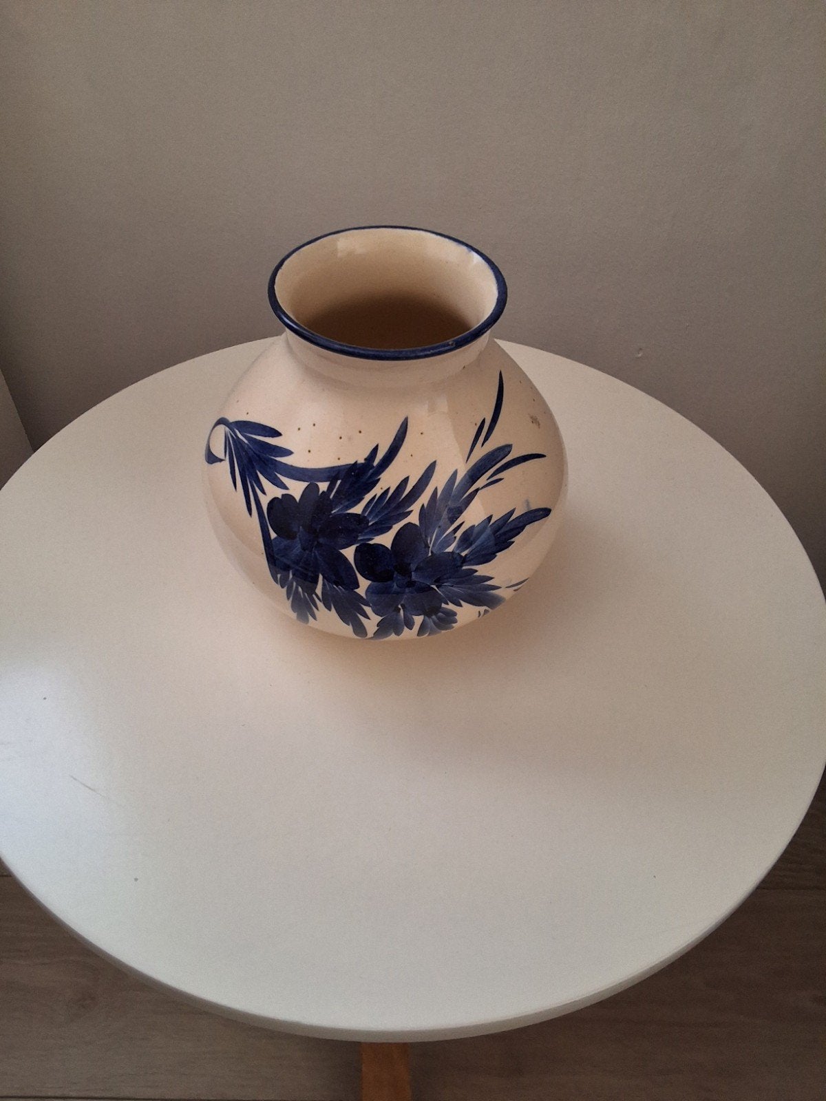 Vintage Potterie Huizen Holland vaas met bloemmotief, Ophalen of Verzenden