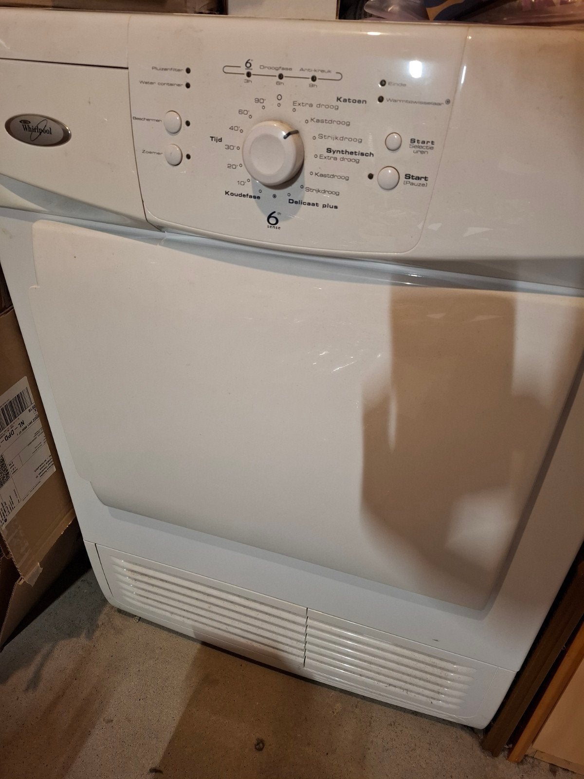 Gratis af te halen: Philips Whirlpool droger (maakt geluid), Witgoed en Apparatuur, Wasdrogers, Gebruikt, Condens, 85 tot 90 cm