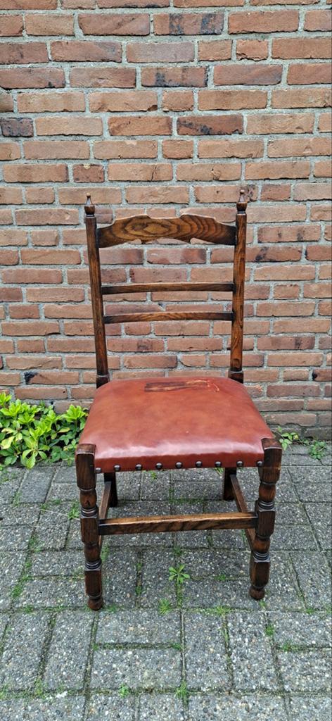 Vintage stoel, Ophalen, Gebruikt, Bruin, Eén