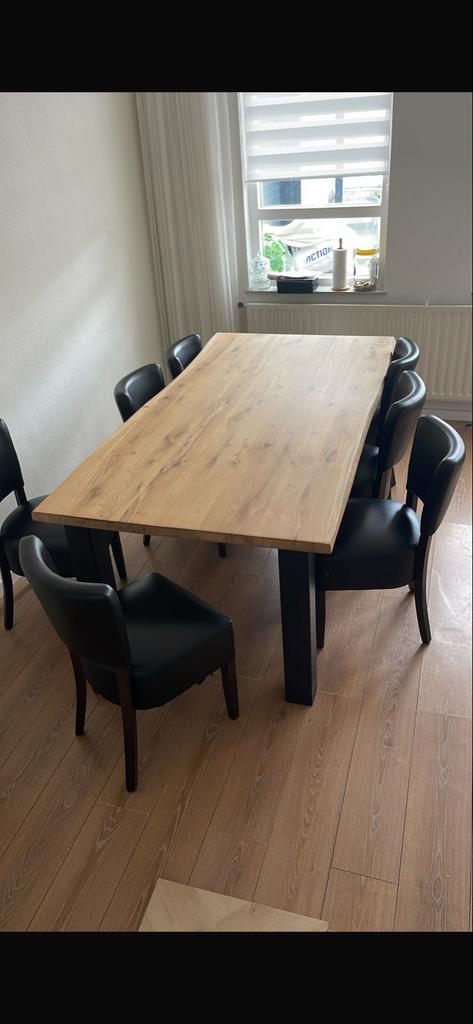 Licht eiken eettafel in prachtige staat, Huis en Inrichting, Tafels | Eettafels, Ophalen, Eikenhout, 200 cm of meer, 50 tot 100 cm